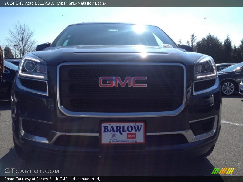 Cyber Gray Metallic / Ebony 2014 GMC Acadia SLE AWD