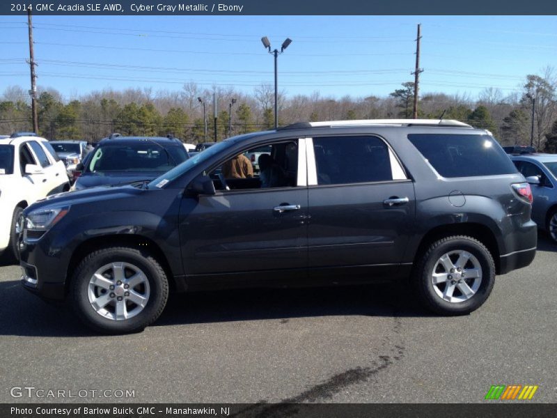 Cyber Gray Metallic / Ebony 2014 GMC Acadia SLE AWD