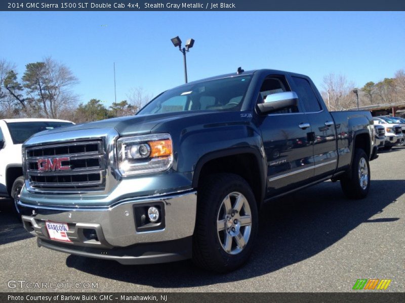 Stealth Gray Metallic / Jet Black 2014 GMC Sierra 1500 SLT Double Cab 4x4