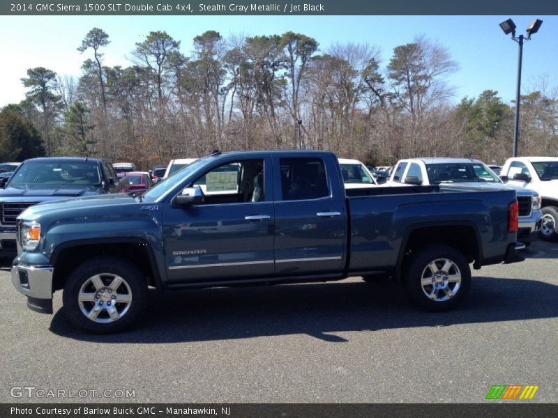 Stealth Gray Metallic / Jet Black 2014 GMC Sierra 1500 SLT Double Cab 4x4