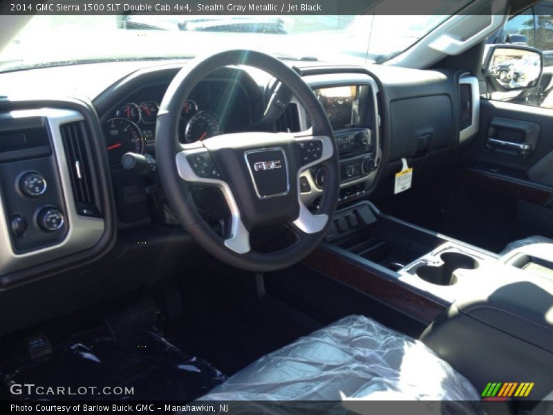 Stealth Gray Metallic / Jet Black 2014 GMC Sierra 1500 SLT Double Cab 4x4