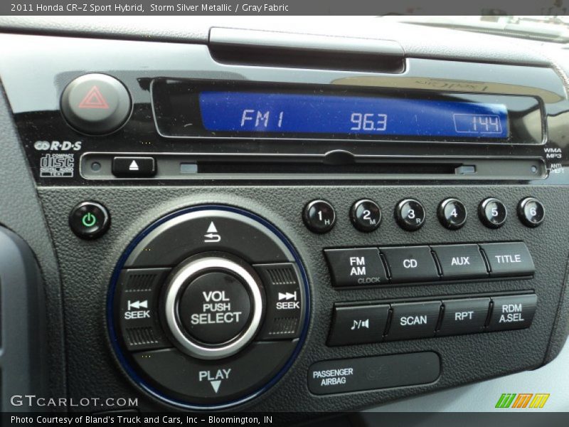 Storm Silver Metallic / Gray Fabric 2011 Honda CR-Z Sport Hybrid