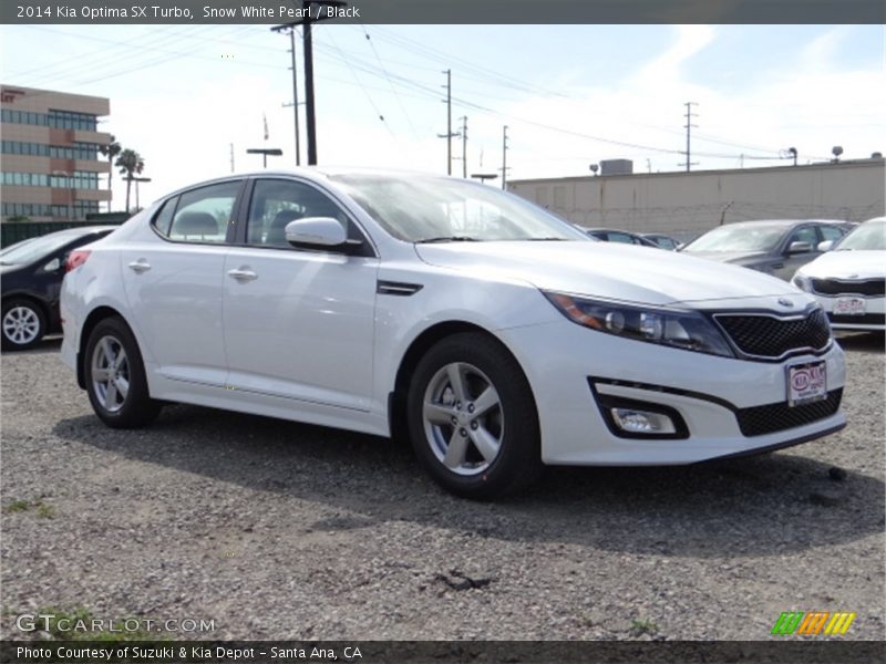 Snow White Pearl / Black 2014 Kia Optima SX Turbo