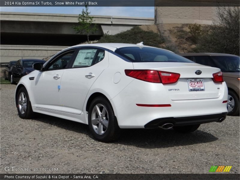 Snow White Pearl / Black 2014 Kia Optima SX Turbo