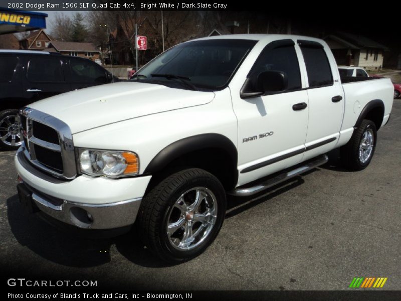 Bright White / Dark Slate Gray 2002 Dodge Ram 1500 SLT Quad Cab 4x4