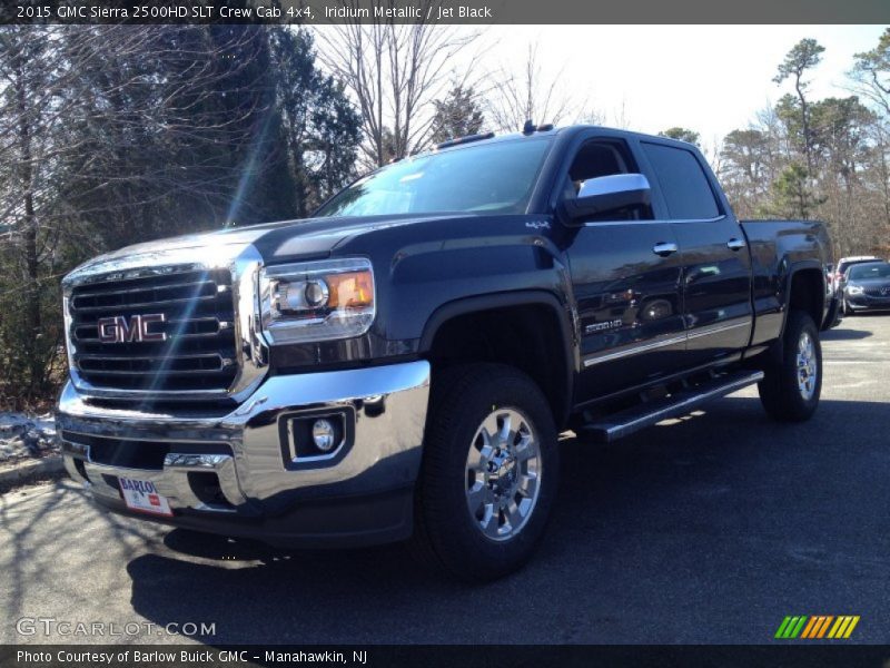 Iridium Metallic / Jet Black 2015 GMC Sierra 2500HD SLT Crew Cab 4x4