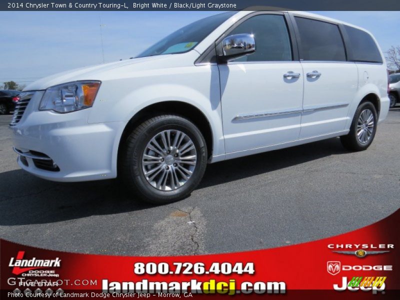 Bright White / Black/Light Graystone 2014 Chrysler Town & Country Touring-L