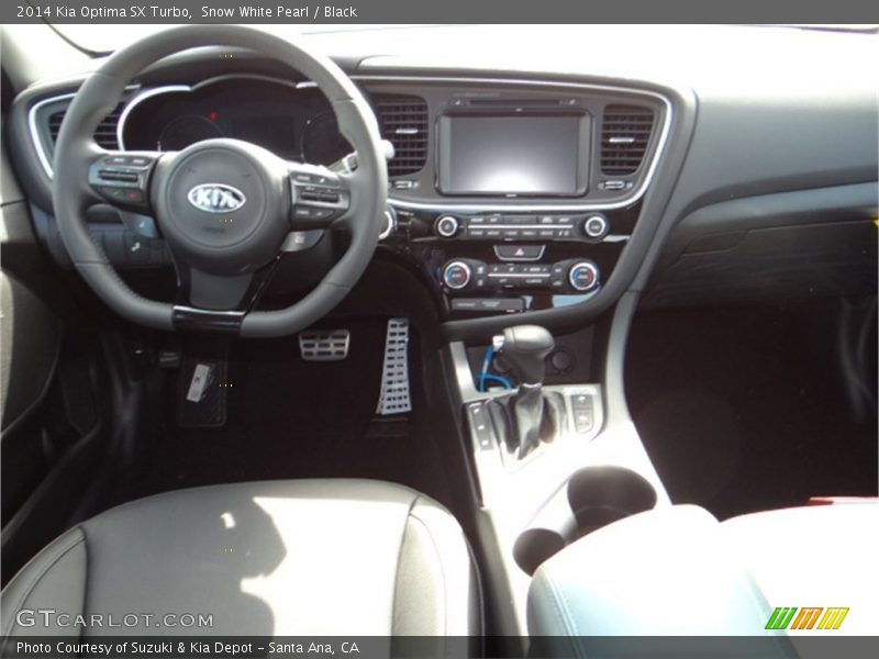 Snow White Pearl / Black 2014 Kia Optima SX Turbo