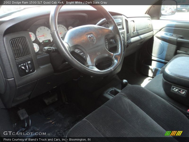 Bright White / Dark Slate Gray 2002 Dodge Ram 1500 SLT Quad Cab 4x4