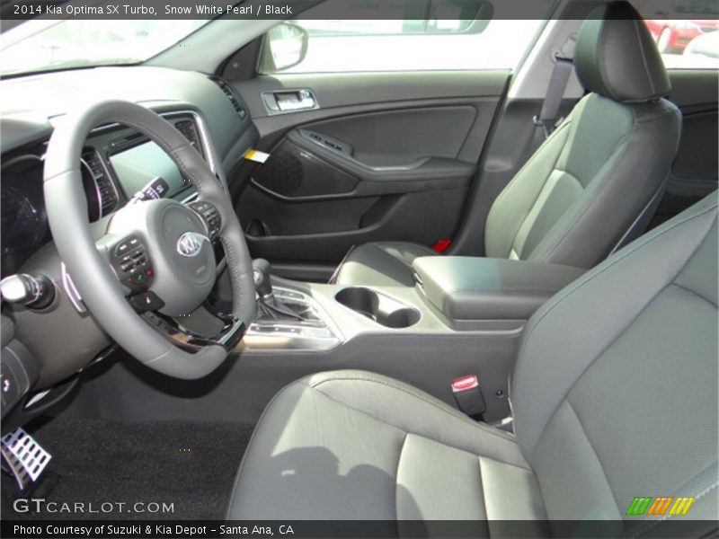 Snow White Pearl / Black 2014 Kia Optima SX Turbo