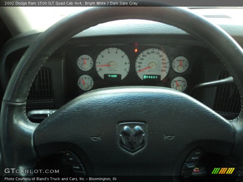 Bright White / Dark Slate Gray 2002 Dodge Ram 1500 SLT Quad Cab 4x4