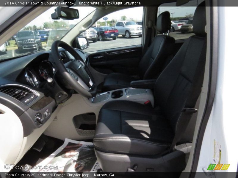 Bright White / Black/Light Graystone 2014 Chrysler Town & Country Touring-L