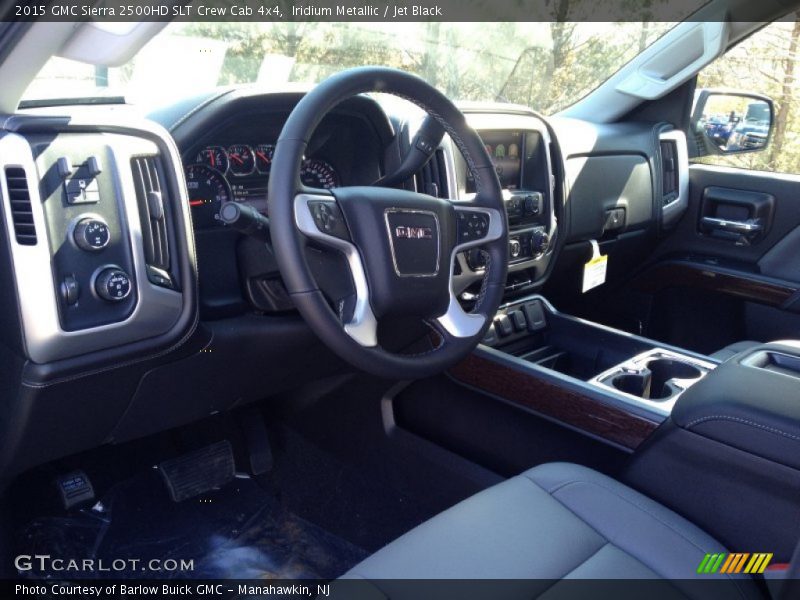 Iridium Metallic / Jet Black 2015 GMC Sierra 2500HD SLT Crew Cab 4x4