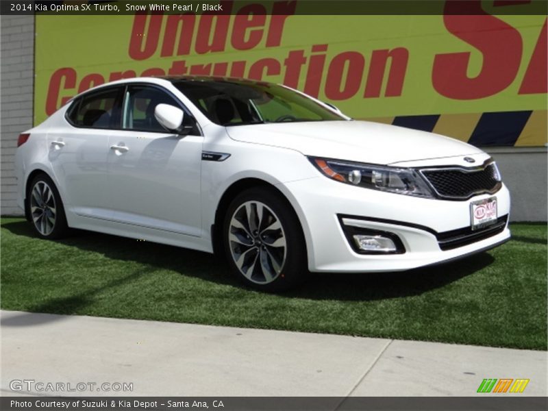 Snow White Pearl / Black 2014 Kia Optima SX Turbo