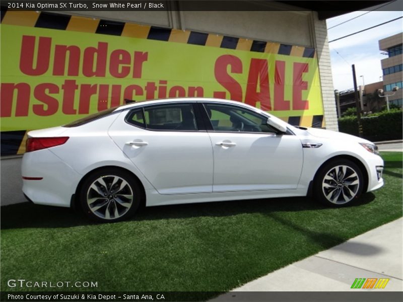 Snow White Pearl / Black 2014 Kia Optima SX Turbo