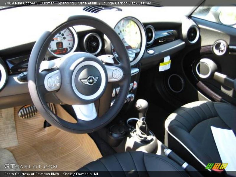 Sparkling Silver Metallic / Lounge Carbon Black Leather 2009 Mini Cooper S Clubman
