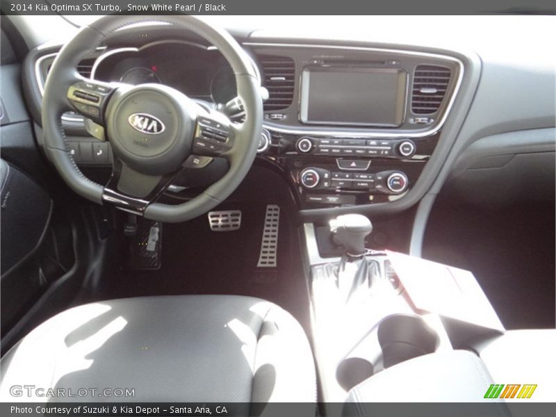 Snow White Pearl / Black 2014 Kia Optima SX Turbo