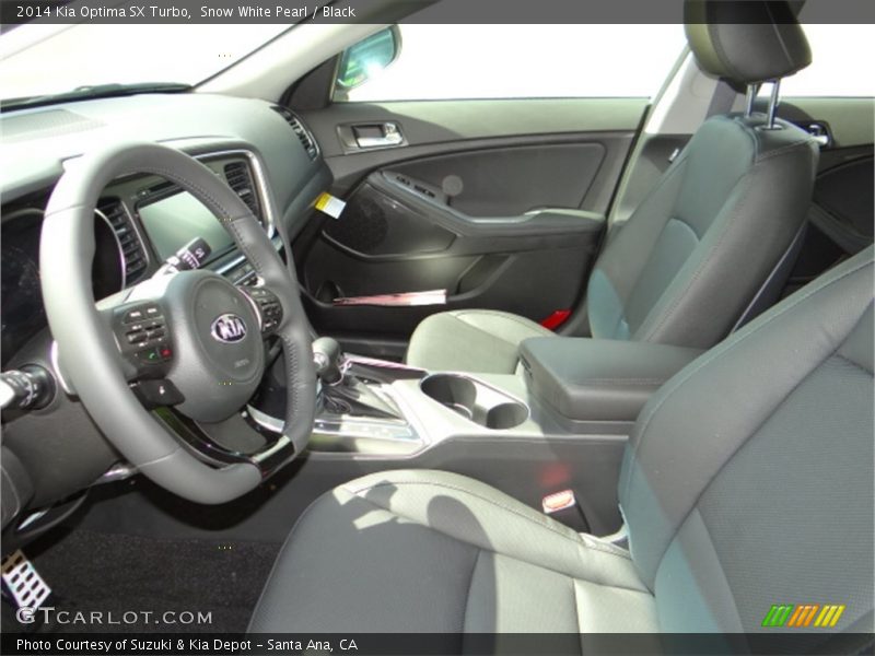Snow White Pearl / Black 2014 Kia Optima SX Turbo