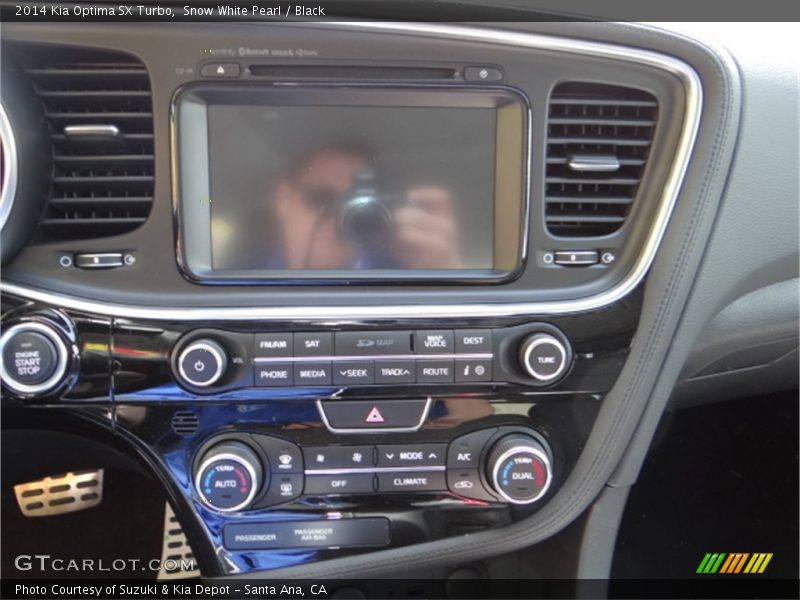 Snow White Pearl / Black 2014 Kia Optima SX Turbo