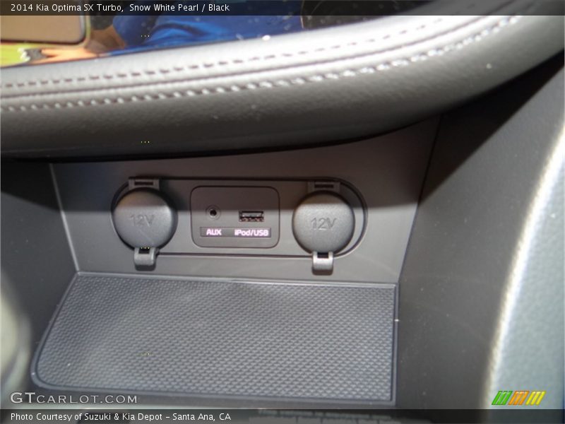 Snow White Pearl / Black 2014 Kia Optima SX Turbo