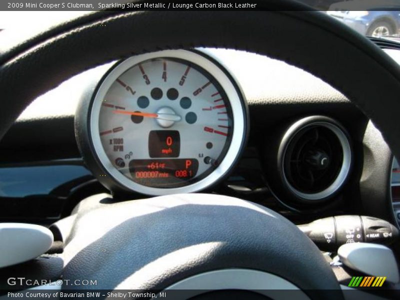 Sparkling Silver Metallic / Lounge Carbon Black Leather 2009 Mini Cooper S Clubman
