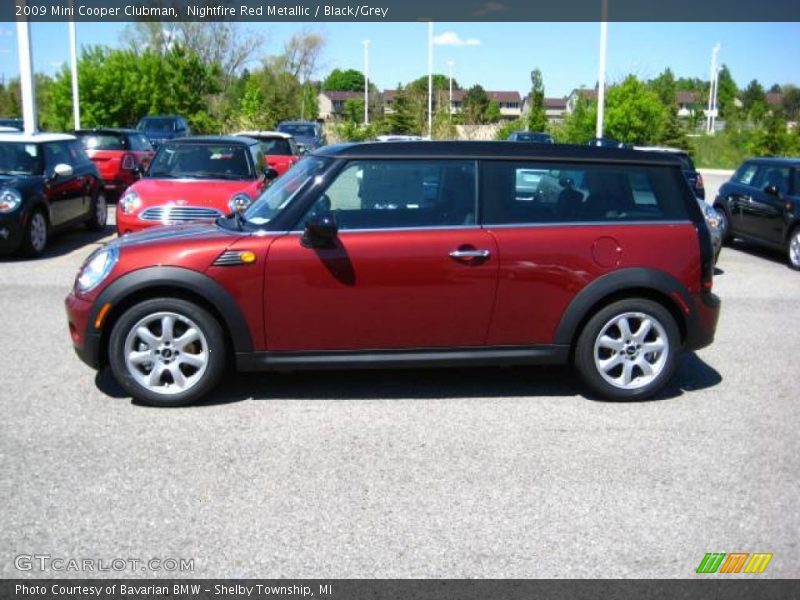Nightfire Red Metallic / Black/Grey 2009 Mini Cooper Clubman