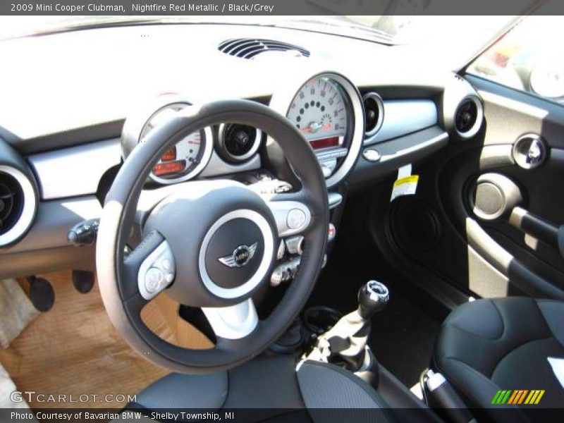 Nightfire Red Metallic / Black/Grey 2009 Mini Cooper Clubman