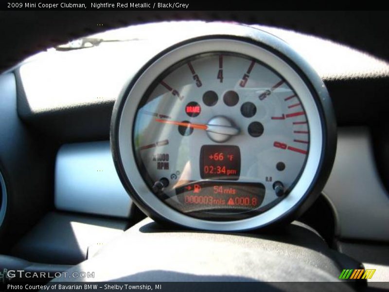 Nightfire Red Metallic / Black/Grey 2009 Mini Cooper Clubman