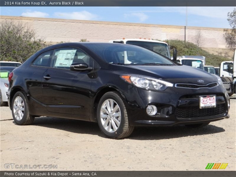 Aurora Black / Black 2014 Kia Forte Koup EX