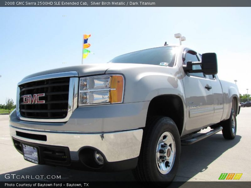 Silver Birch Metallic / Dark Titanium 2008 GMC Sierra 2500HD SLE Extended Cab