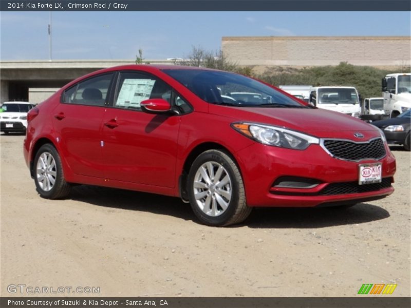 Crimson Red / Gray 2014 Kia Forte LX