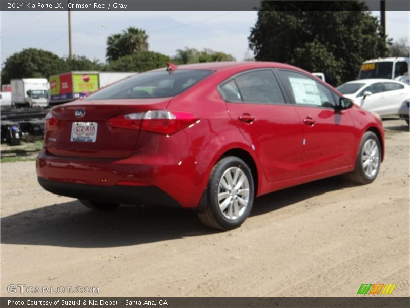 Crimson Red / Gray 2014 Kia Forte LX