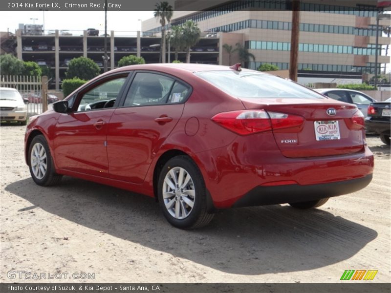 Crimson Red / Gray 2014 Kia Forte LX