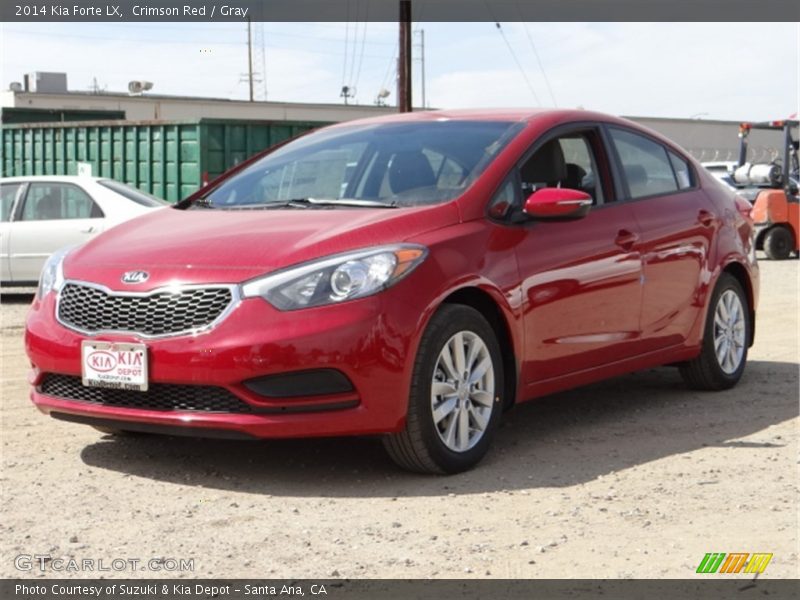 Crimson Red / Gray 2014 Kia Forte LX