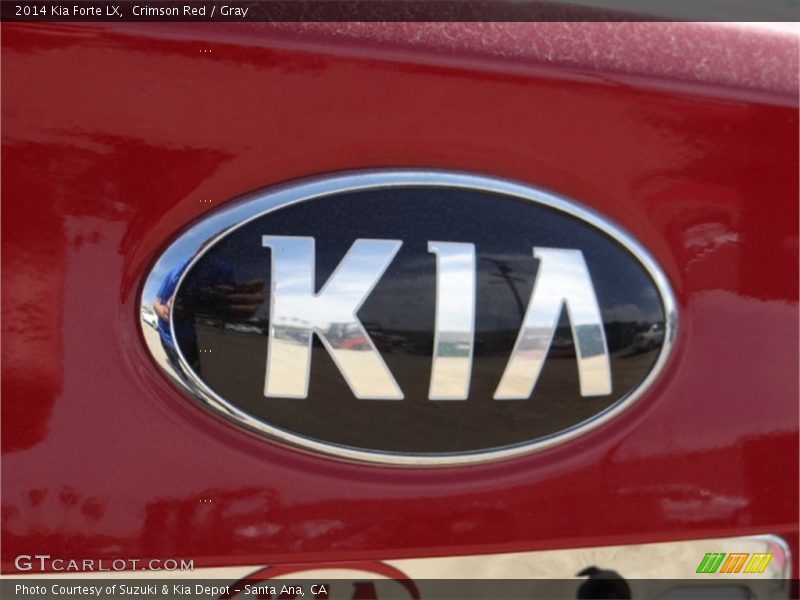 Crimson Red / Gray 2014 Kia Forte LX