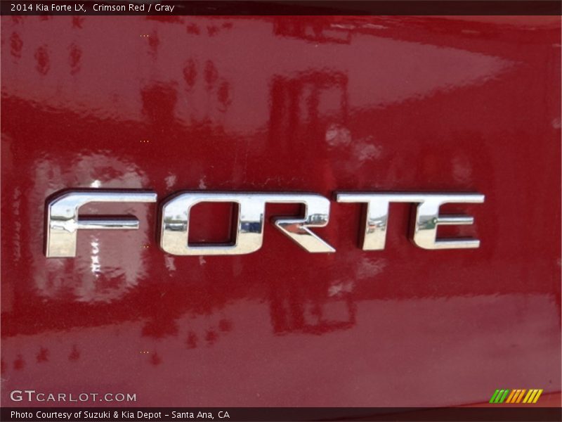 Crimson Red / Gray 2014 Kia Forte LX