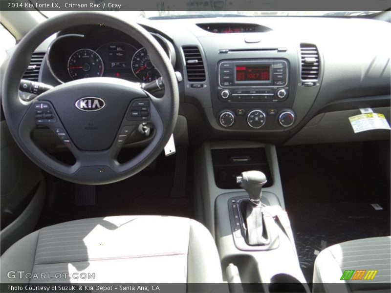 Crimson Red / Gray 2014 Kia Forte LX