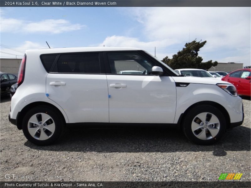 Clear White / Black Diamond Woven Cloth 2014 Kia Soul 1.6