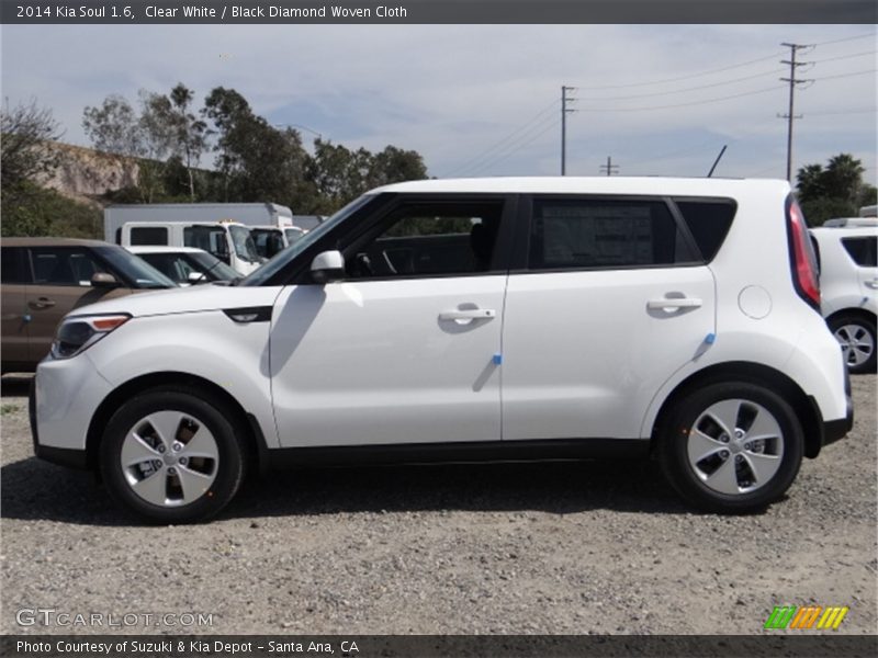 Clear White / Black Diamond Woven Cloth 2014 Kia Soul 1.6