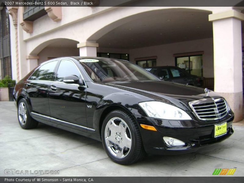 Black / Black 2007 Mercedes-Benz S 600 Sedan