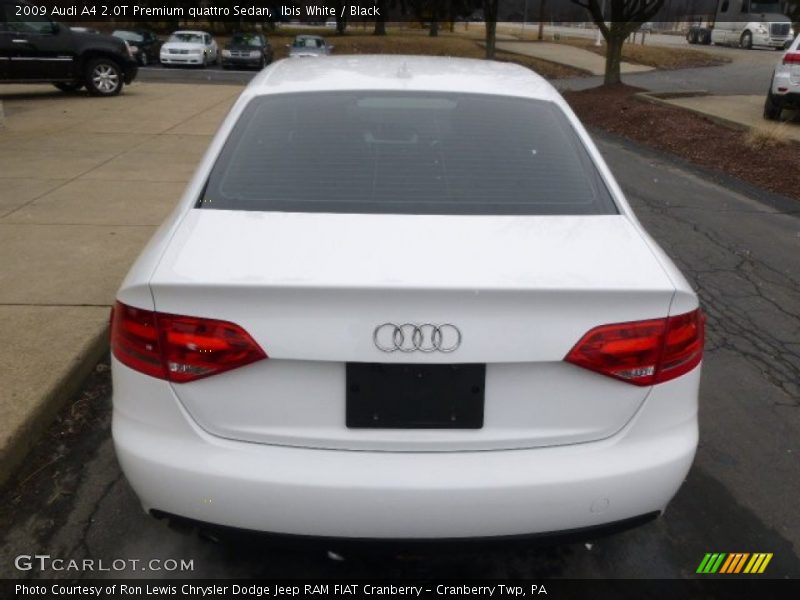 Ibis White / Black 2009 Audi A4 2.0T Premium quattro Sedan