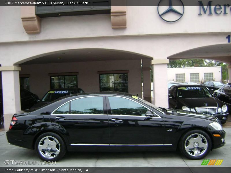 Black / Black 2007 Mercedes-Benz S 600 Sedan
