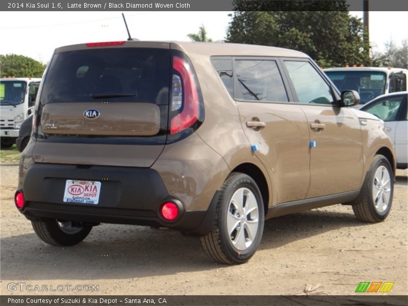 Latte Brown / Black Diamond Woven Cloth 2014 Kia Soul 1.6
