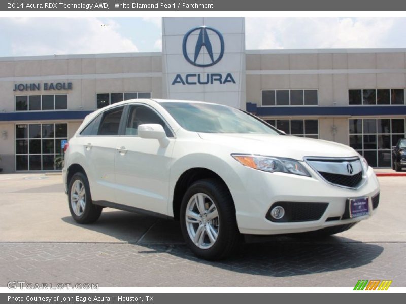 White Diamond Pearl / Parchment 2014 Acura RDX Technology AWD