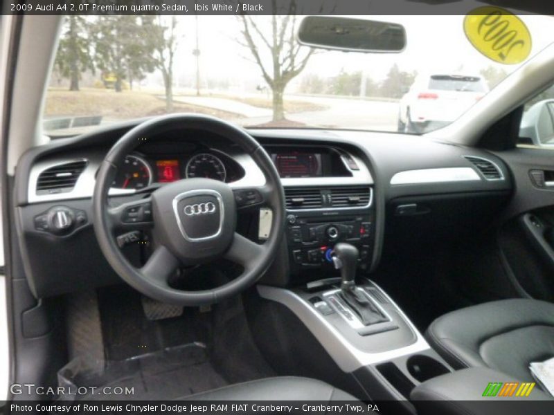 Ibis White / Black 2009 Audi A4 2.0T Premium quattro Sedan