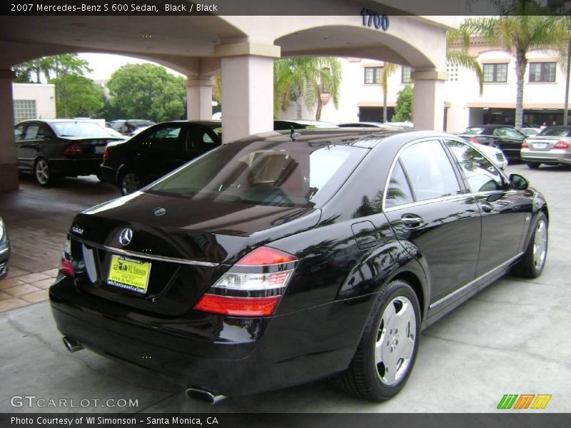 Black / Black 2007 Mercedes-Benz S 600 Sedan