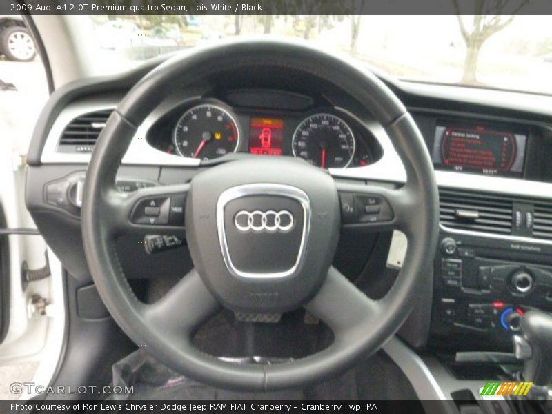 Ibis White / Black 2009 Audi A4 2.0T Premium quattro Sedan