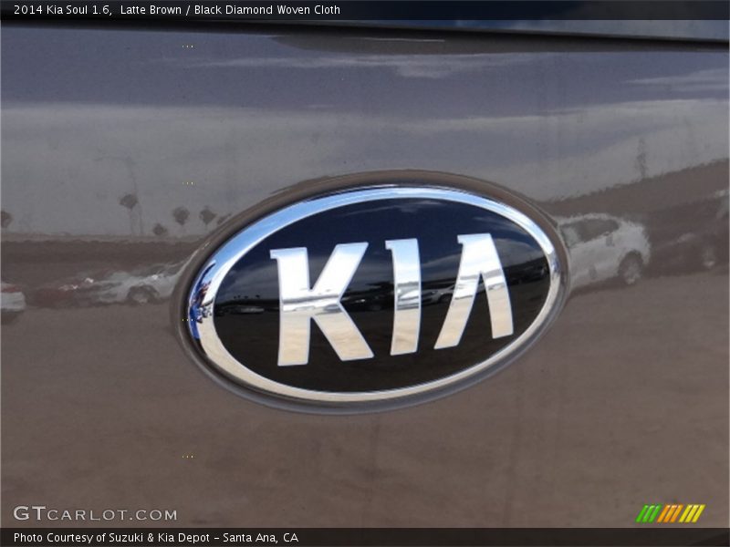 Latte Brown / Black Diamond Woven Cloth 2014 Kia Soul 1.6