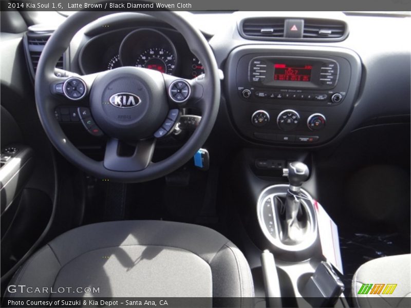 Latte Brown / Black Diamond Woven Cloth 2014 Kia Soul 1.6