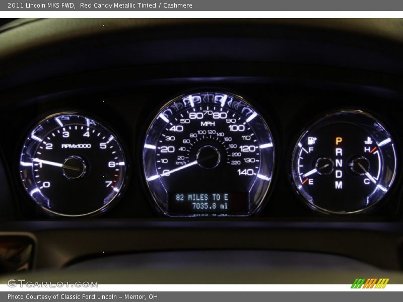 Red Candy Metallic Tinted / Cashmere 2011 Lincoln MKS FWD